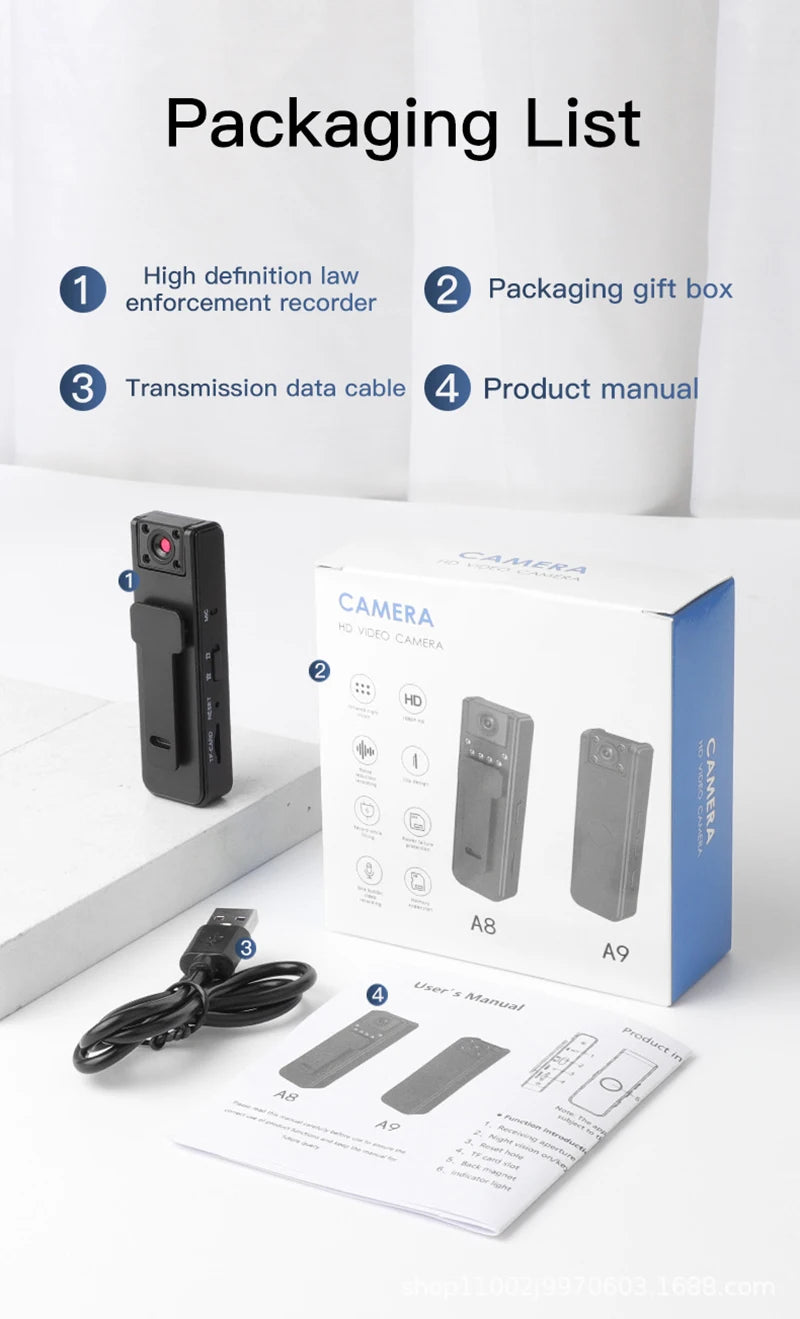 Xiaomi A9 High-definition 1080P Mini Camera Night Vision Portable Digital Camera Outdoor Sports Camera Riding Camcorder