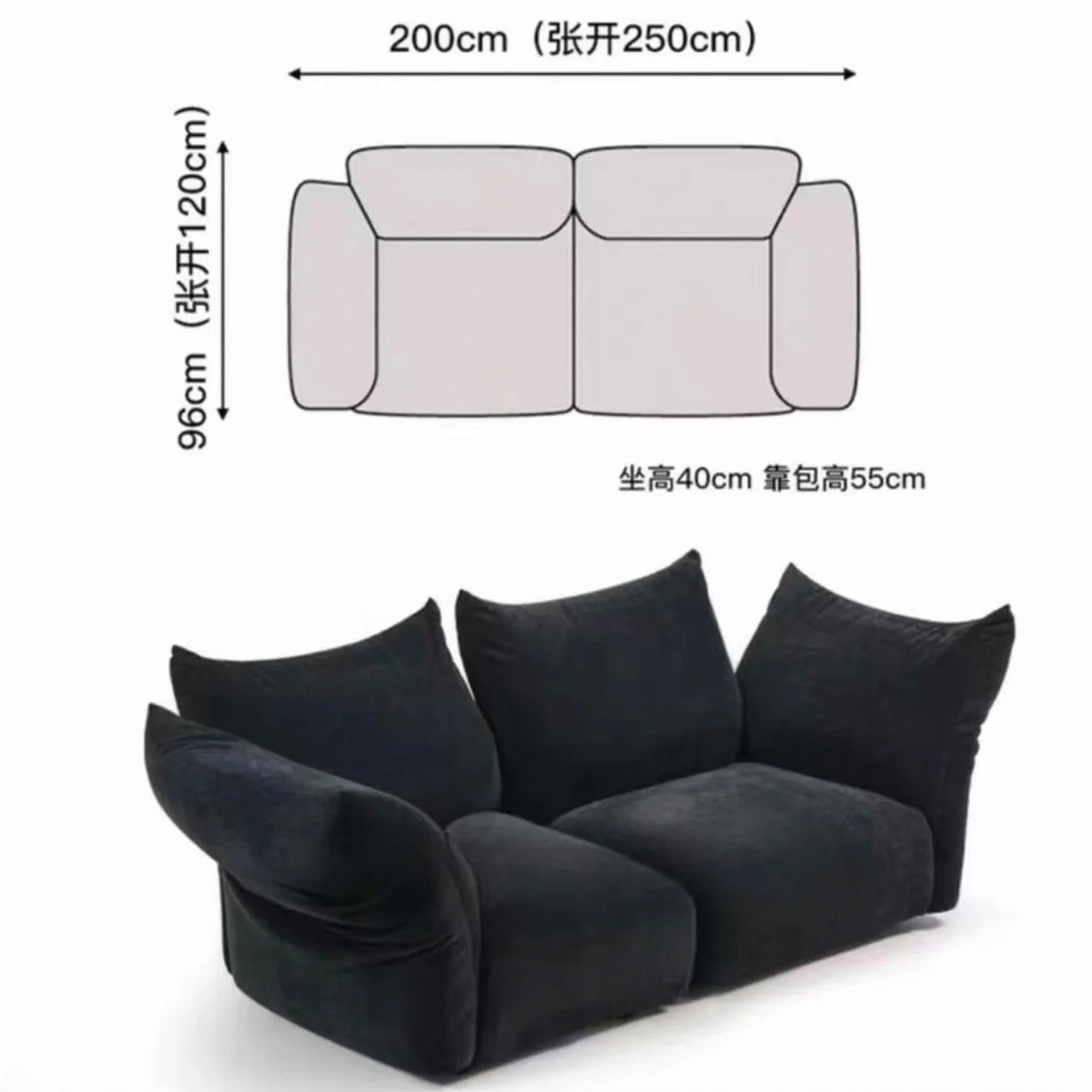 Minimalist Black Living Room Sofas Oversized Japanese Individual Living Room Sofas Lounges Lazy Divano Soggiorno Home Furniture