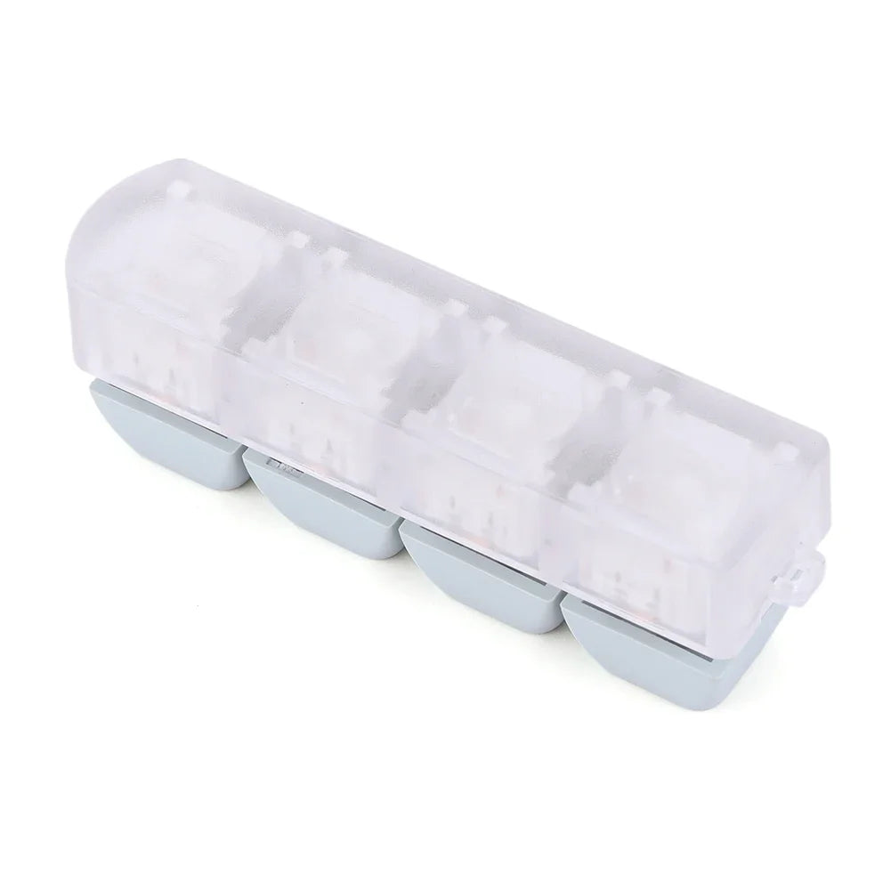 Mechanical Keyboard Switch Keychain - 4 Key Fidget Toy for Stress Relief, DIY Pressing Sensory Gift for Adults