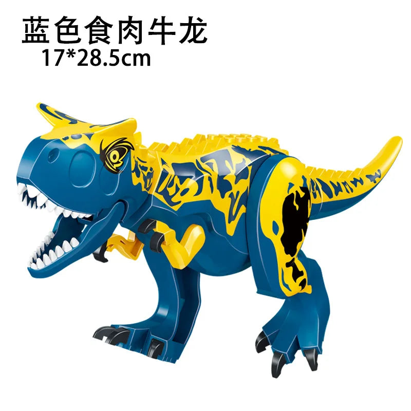 Jurassic World 3 Brutal Raptor Building Blocks Dinosaur Bricks Tyrannosaurus Indominus I-Rex Assemble Toy For Children