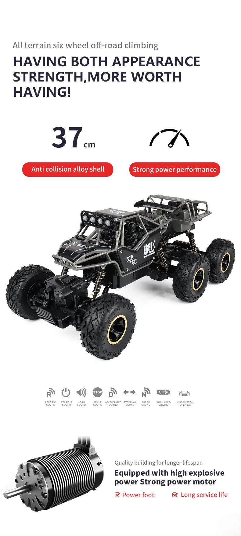 ZWN 1:12 RC Car With Lighting And Rechargeable 2.4G Radio Remote Control Alloy Buggy Off-Road Trucks Boys Toys for Children