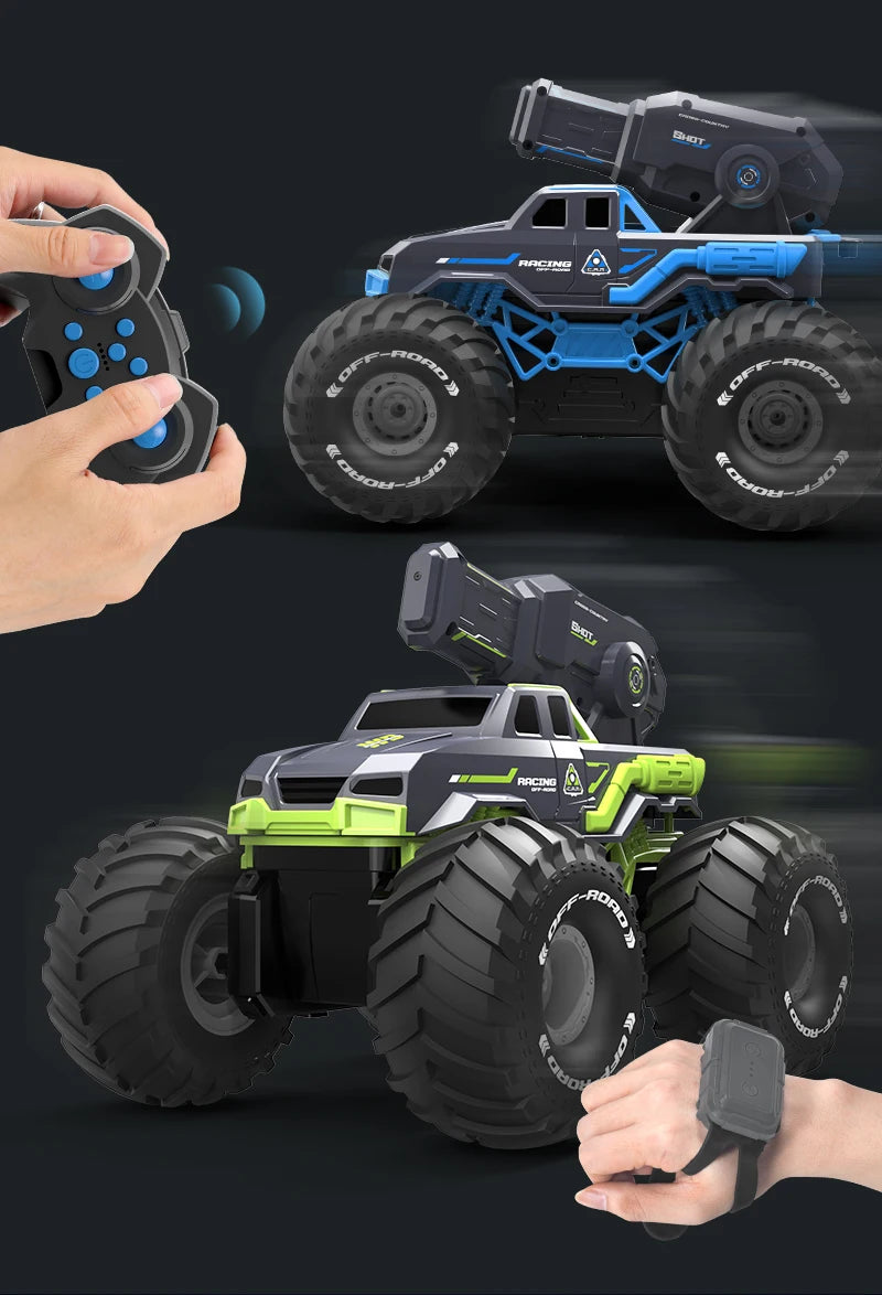 2.4G RC Car Self-absorbing High-pressure Water Gun Remote Control Amphibious Off-road Vehicle Climbing Stunt Car Water Toys Gift