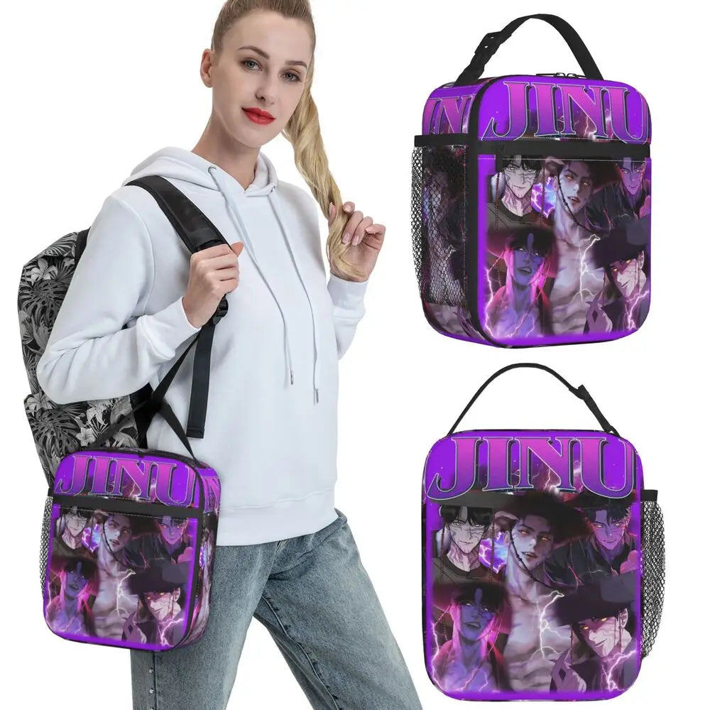 Huntrix Girlgroup K-Pop Group Demon Hunters Lunch Bag Cute Lunch Box For Child Office Portable Cooler Bag Oxford Tote Food Bags