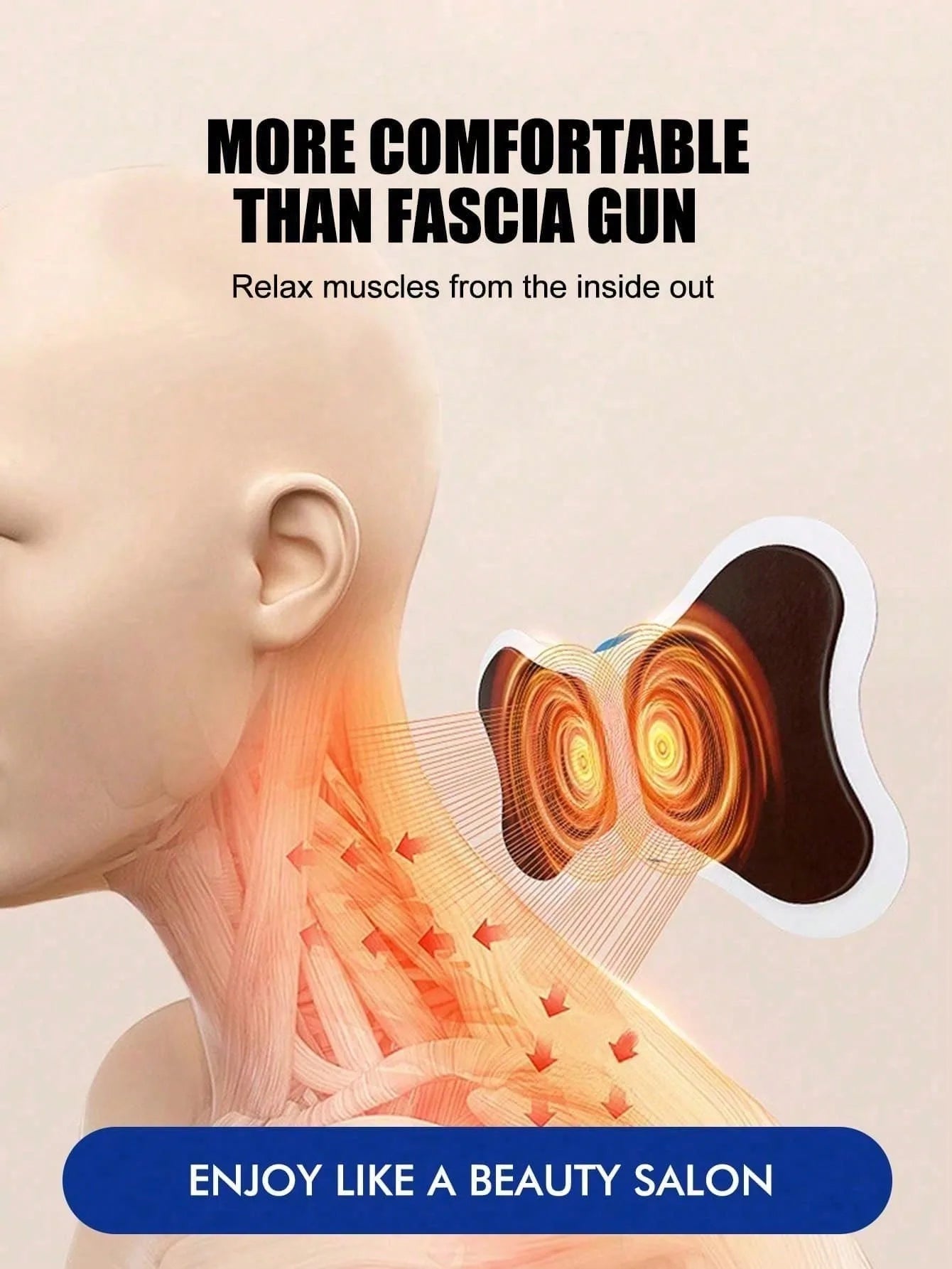 8 Modes Rechargeable Neck Massager with Remote Control EMS Low Frequency Pulse Massager For Muscle Relaxation Relief The Pain