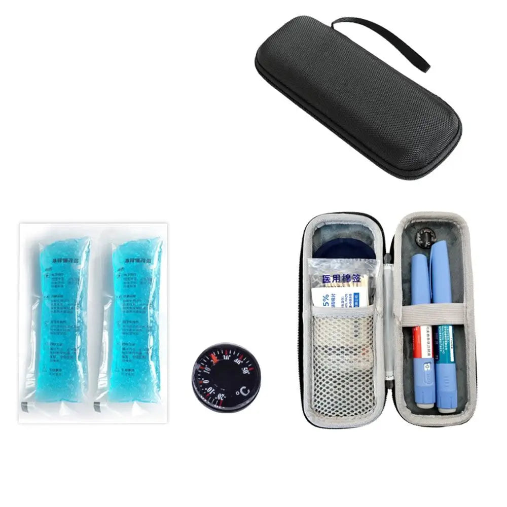 Waterproof Insulin Cooling Bag Portable EVA Thermal Insulated Insulin Cooler with Gel Pen Bag Diabetics