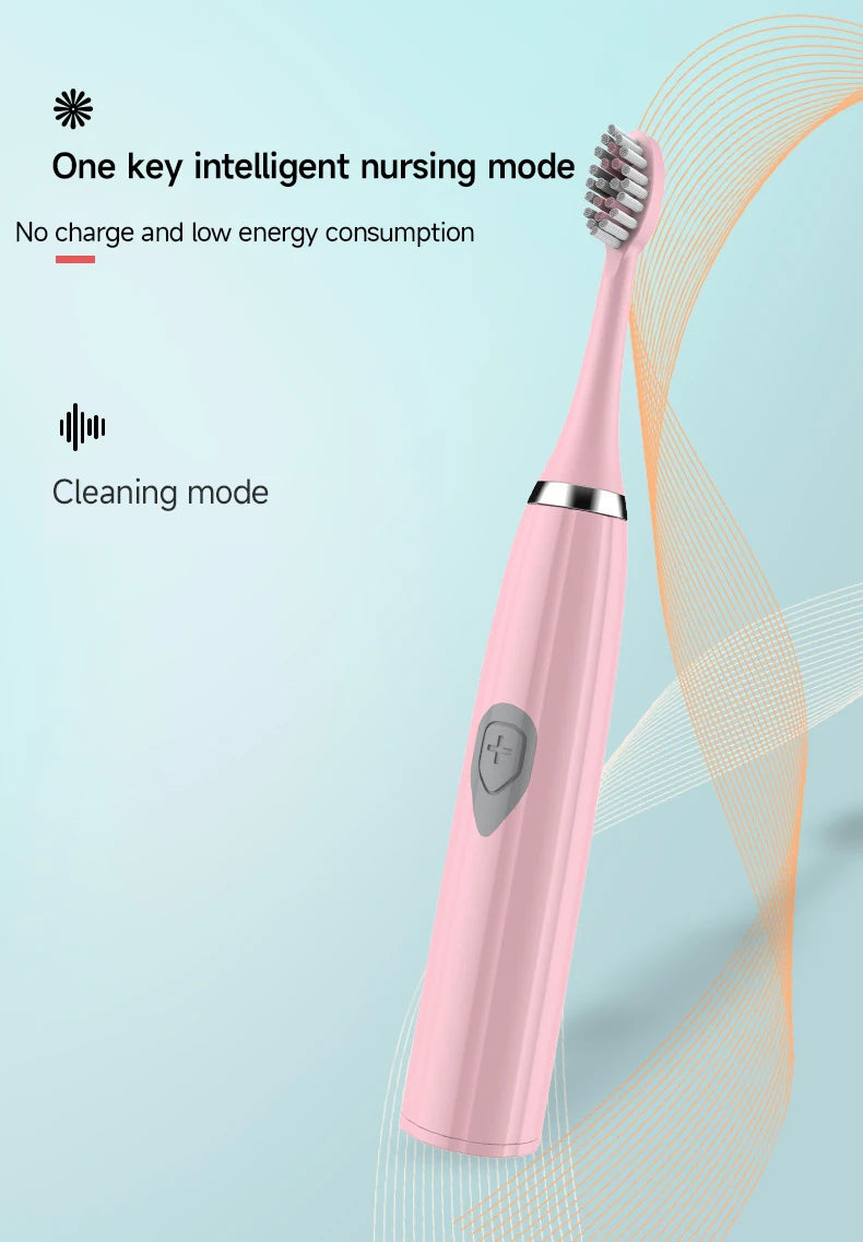 Clearance_Electric Toothbrush for Adults Soft Portable Battery Endurance IPX6 Waterproof Intelligent Effective Oral Care Men Wom