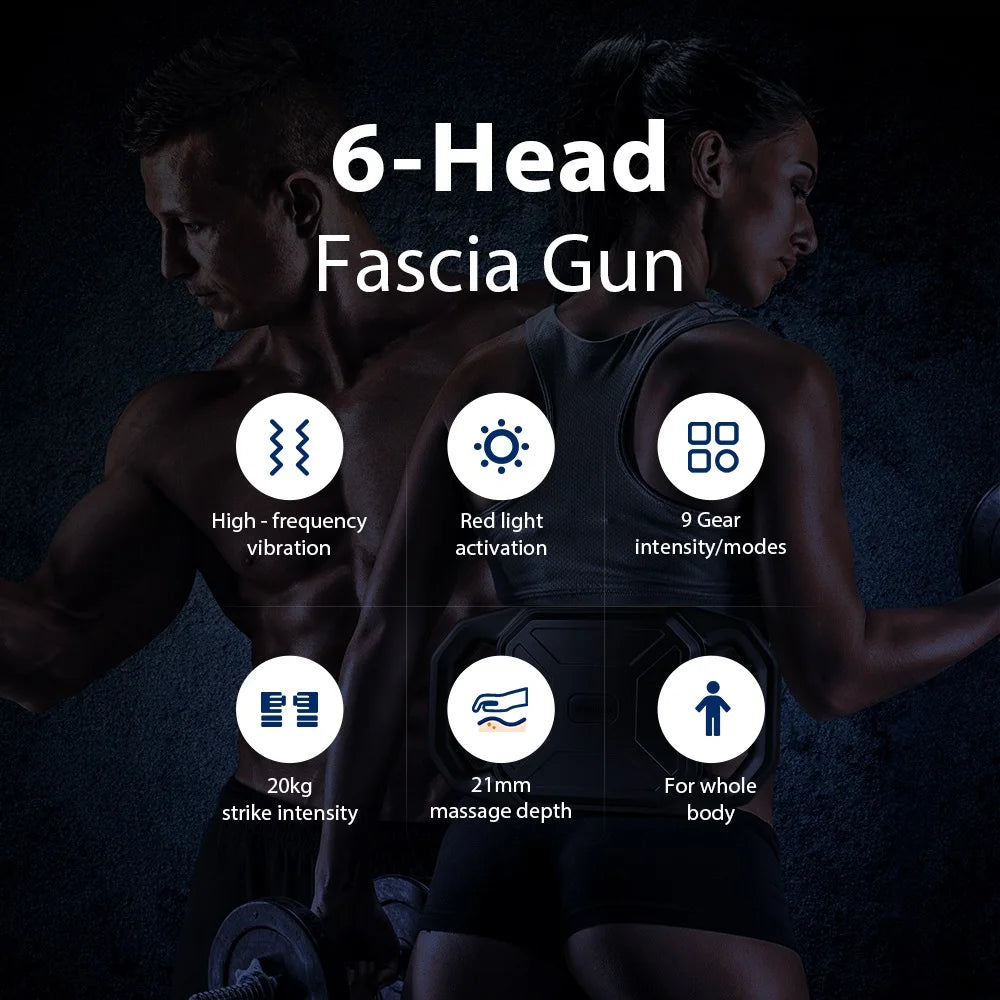 66-head Fascia Gun High Frequency Vibration Body Massage Gun Back Massager Waist Massager Neck Shoulder Thigh Fascia masajeador