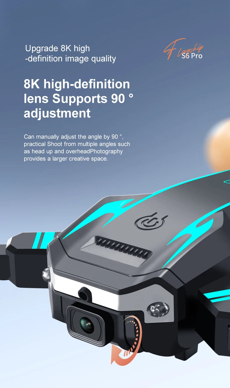 KBDFA G6 Drone Professional  4K HD Camera 8K No GPS Obstacle Avoidance RC Helicopter Brushless WIFI FPV Foldable Quadcopter Toys