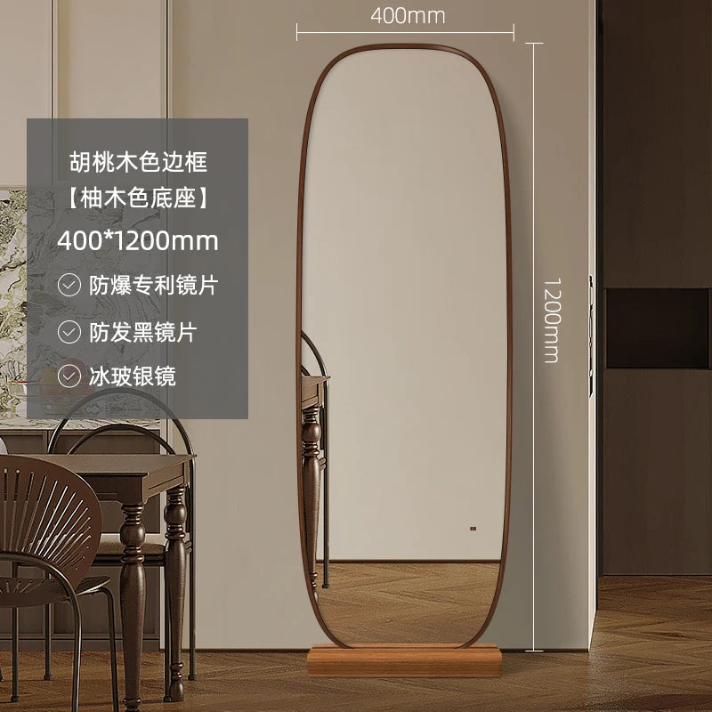 Square Wooden Mirror Vintage Floor Big Nordic Luxury Mirror Modern Standing Full Body Aesthetic Espelhos Living Room Decorations