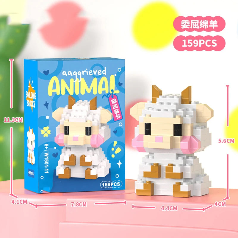 Cat Micro Diamond Small Particles Assembled Building Blocks Animals Mini Brock Building Construction Toys for Kids Boys  9 to 12