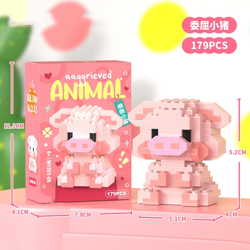 Animals Bricks Construction Set Micro Building Blocks Children Toy Adult Particle Building Block Mini Toys Decoration Home Gifts