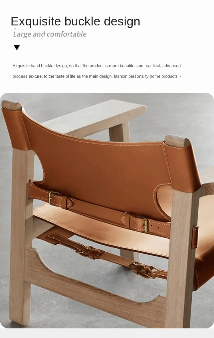 H2O Spanish Sofa Chair Saddle Leather Hunting Chair Living Room Balcony Single Sofa Chair Living Room Home Hot New