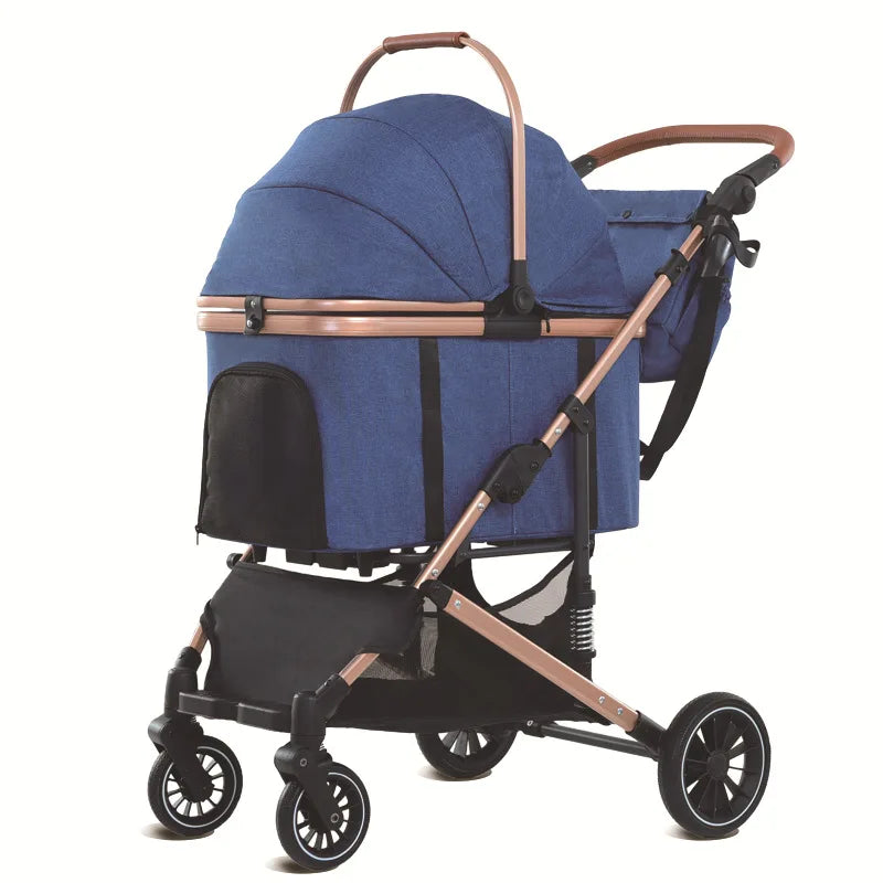 2025 New Pet Stroller Portable Pet Carrier Lightweight Foldable Dog and Cat Stroller Outdoor Travel Pet Stroller