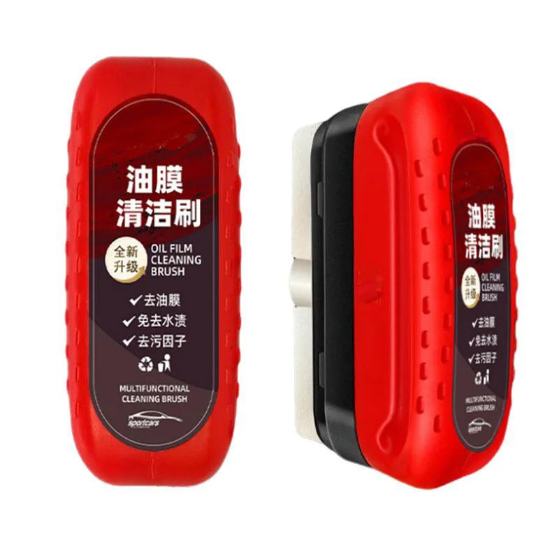 Car Glass Oil Film Remover Automotive Car Glass Sponge Cleaning Brush Front Inside Windshield Glass Oil Film Cleaning Agent