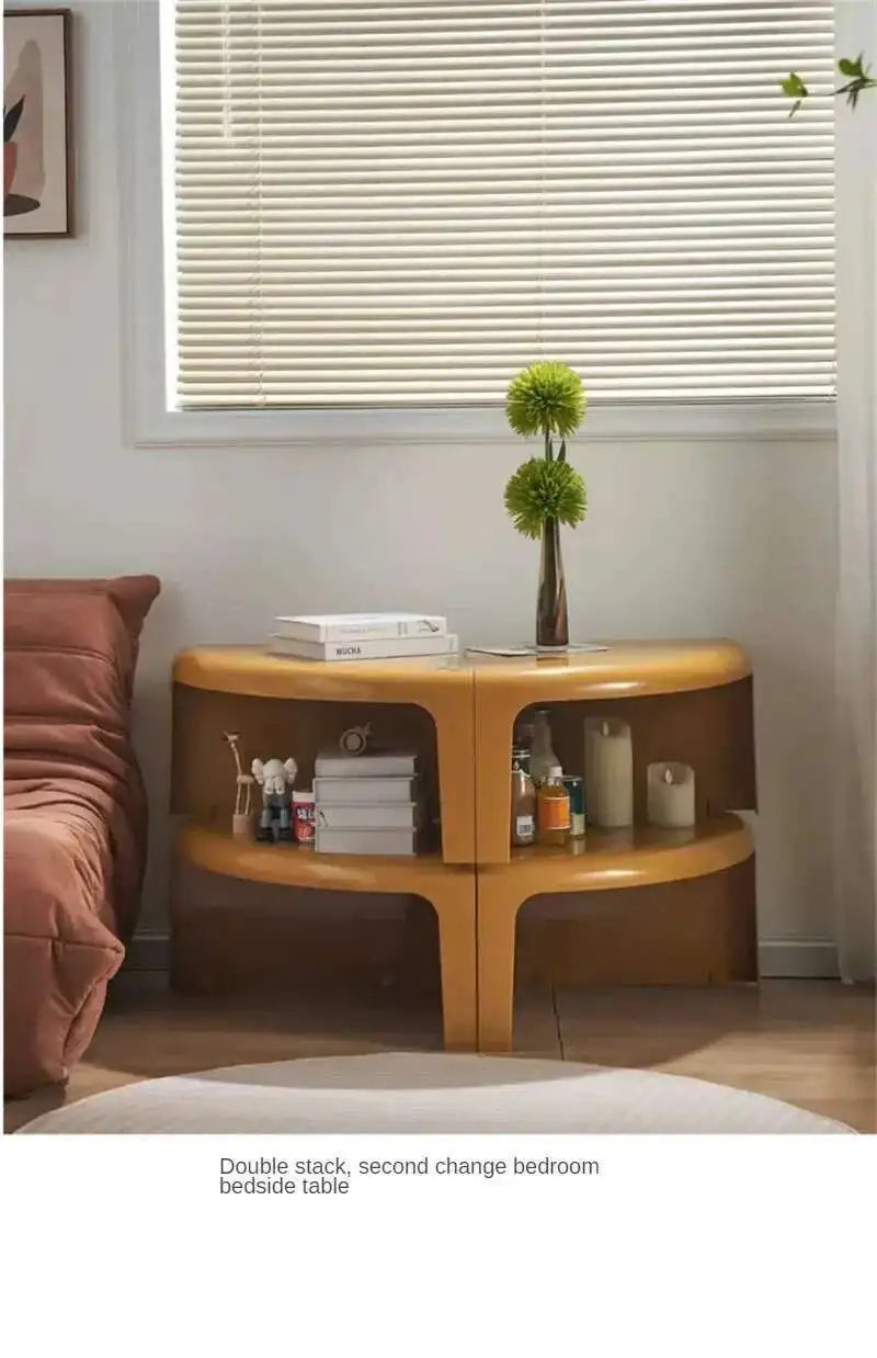 Nordic Round Color Side Table Creative ABS Plastic Coffee Tables Designer Living Room Furniture Modern Home Storage Corner Table