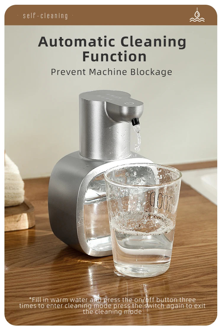 New Wall Mounted Automatic Soap Dispenser Foam Smart Hand Washing Machine 500ml Liquid Rechargeable Bathroom Induction Sensor