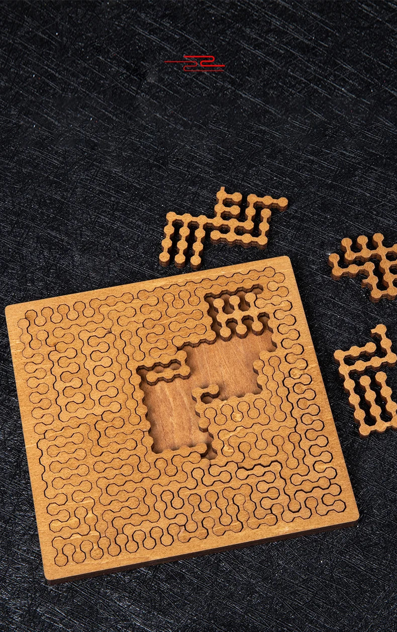 Impossible Wooden Puzzle IQ Puzzles for Adults Impossible JigSaw Puzzles Brain-teaser Ten Level Difficulty Tangram Board Games