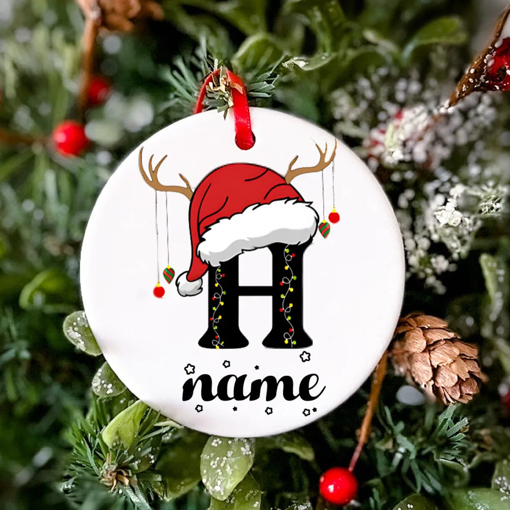 Personalized Christmas Ornament Custom Name Xmas Ornaments Baby Gift Photo Ornament Photography Accessories Holiday Decoration