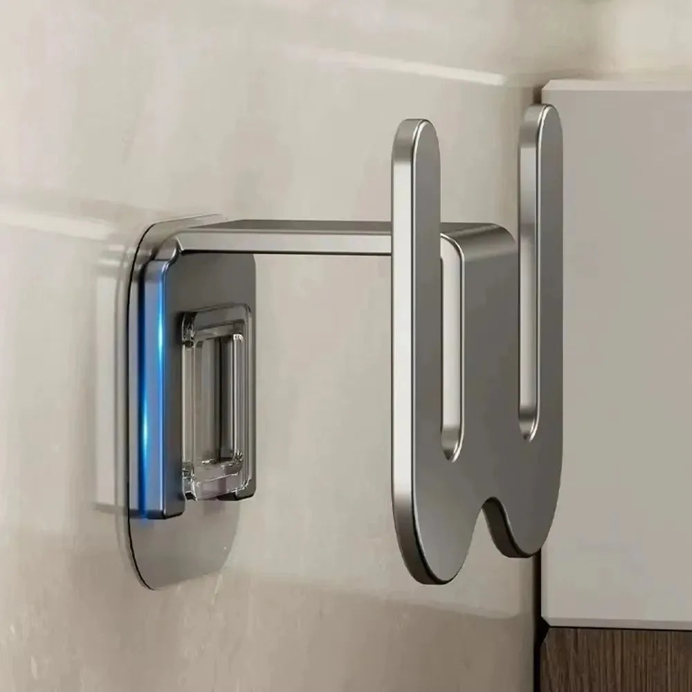 Non Perforated Simple Shoe Storage Rack Bathroom Door with Drainage on The Back Wall Bathroom Slipper Rack Wall Mounted Hook