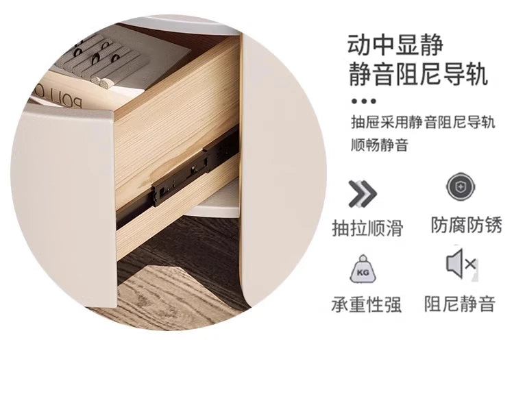 Tall Nordic Nightstands Organizer Design Beige Luxury Modern Bedside Table Space Saving Unique Szafki Nocne Furniture Home