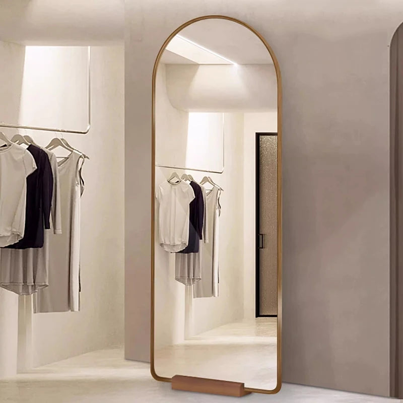 Funky Floor Mirror Standing Bathroom Bedroom Luxury Long Men Full Body Modern Mirror Decoration Espelhos Living Room Decorations