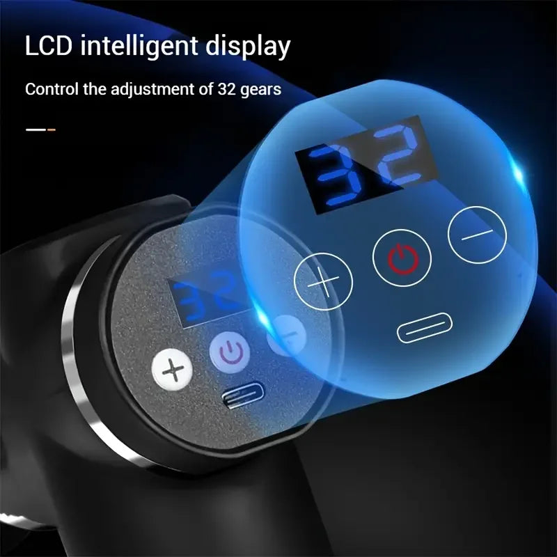 Mini Massage Gun Fascia Machine Muscle Relaxation Vibrating Gun Rod Percussion Massage Fitness Equipment Neck Grab Fascia Gun