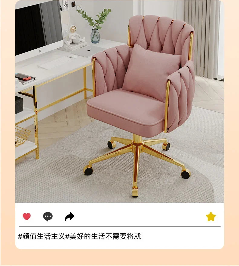 Study Throne Office Chair Vanity Modern Ergonomic Luxury Nordic Office Chair Designer Relaxing Sillas De Oficina Salon Furniture