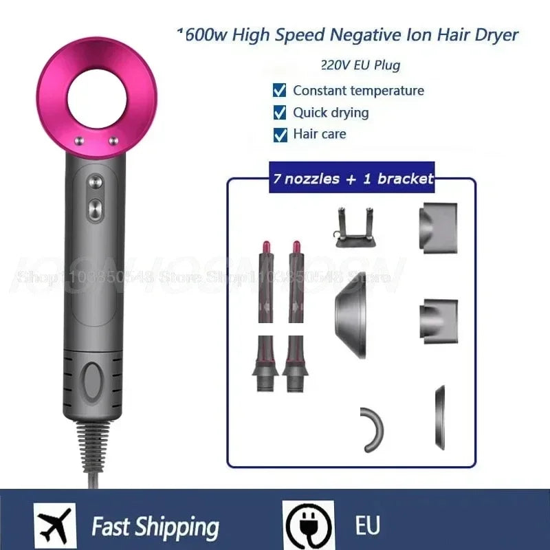 Professional Leafless Hair Dryer, High-Speed Negative Ion 110,000 Rpm, Professional Hair Care, 62M/S Wind, 1600W, Quick Drying