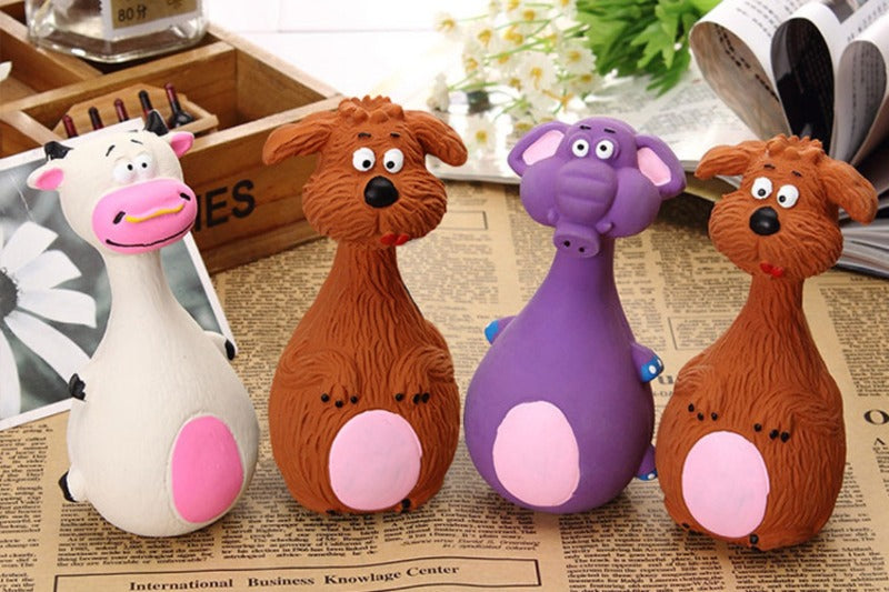 Dog Voice Toy Cartoon Shape Teddy Fadou Teeth Grinding Cleaning Plaything Rubber Anti Bite Training Pets Dogs Toys Pet Supplies