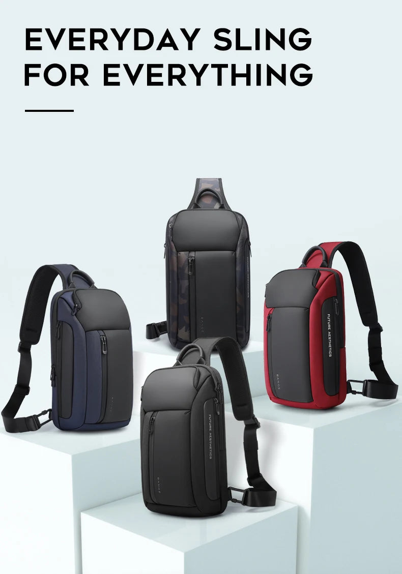 Bange New Oxford Fashion Waterproof Chest Bag Crossbody Bag Men's Models Men's Chest Bag Leisure Shoulder Satchel Large Capacity