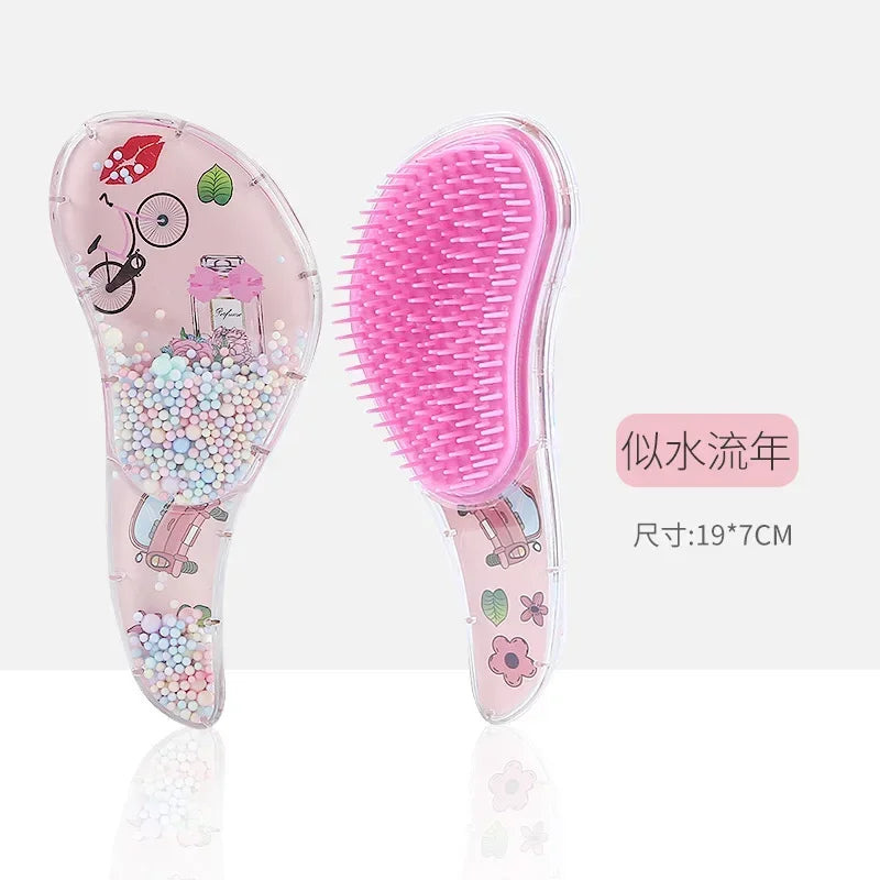 Children's Hair Smoothing Comb Anti-static Massage Hair Brush Tangle Detangle Shower Massage Hairbrush Comb Salon Hair Styl Tool