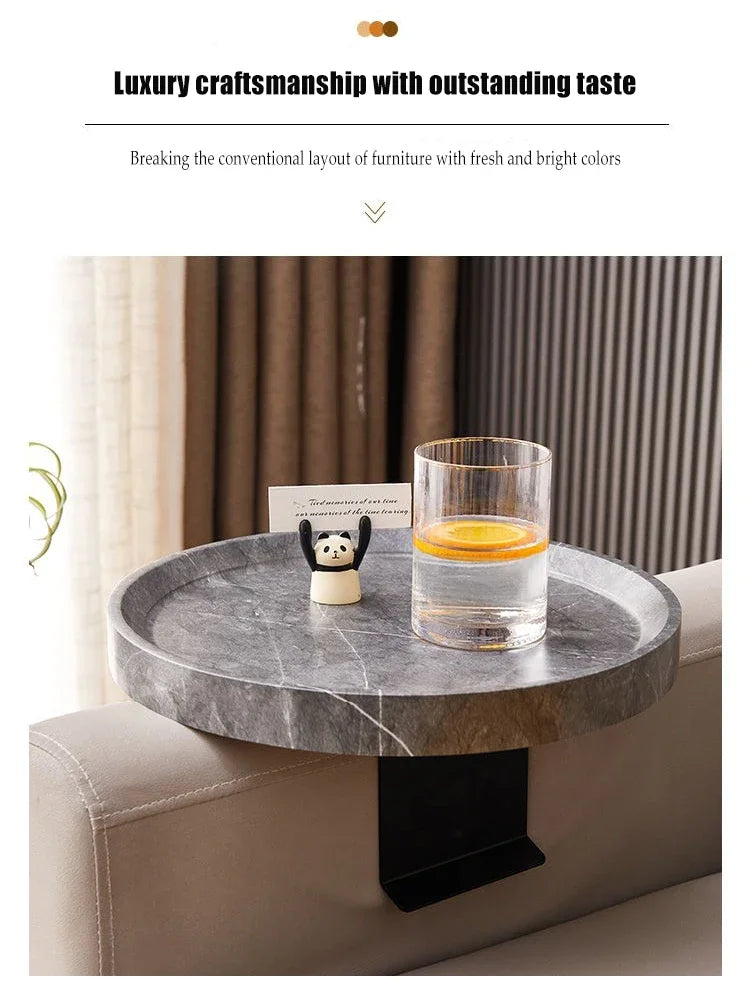 Mobile Sofa Tray Mini Coffee Table Adjustable Sofa Armrest Waterproof Stain Resistant Corner Storage Tray Furniture Living Room