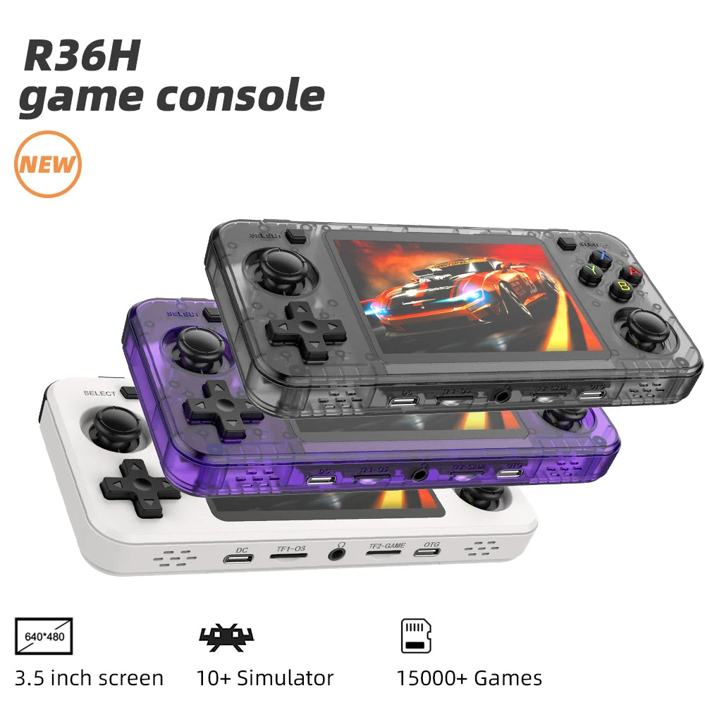 R36H open-source retro handheld game console cross-border Linux system 3.5-inch IPS full fit high-definition screen
