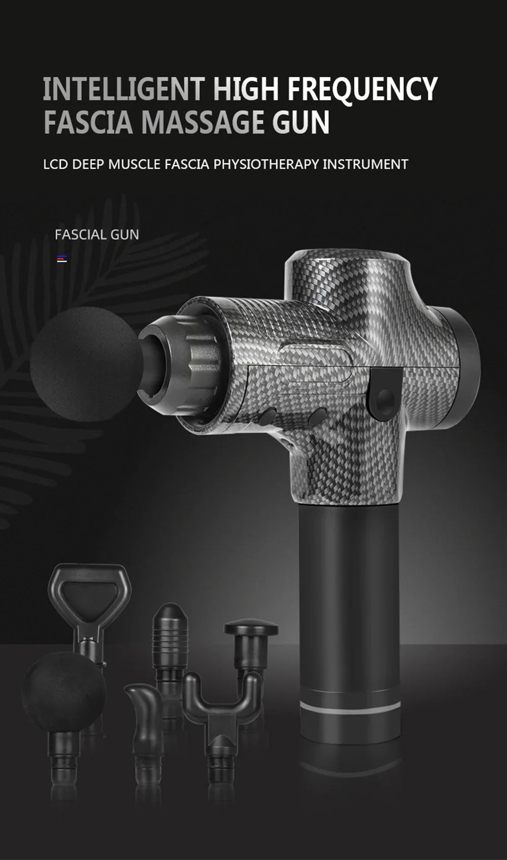 Deep Tissue Muscle Relaxation Massage Gun Fitness Fascial Massage Gun Electric Percussion Pistol Massager Body Neck Back