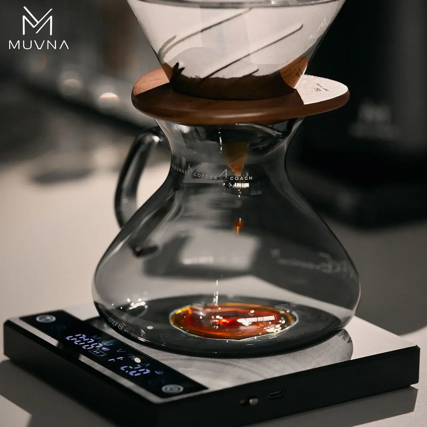 MUVNA Zero G PLUS Coffee Scale 0.1kg/Electronic scale for hand brewed coffee Home Barista Espresso Smart Electronic Scale black