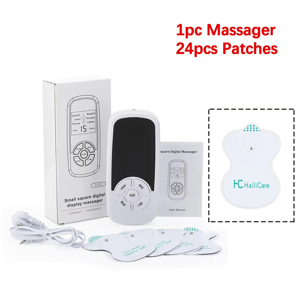 6 Modes Tens Electric Massager Muscle Relax Device Full Body Stimulator Back Waist Knee Healthy Care Patchs Digital Massage Tool