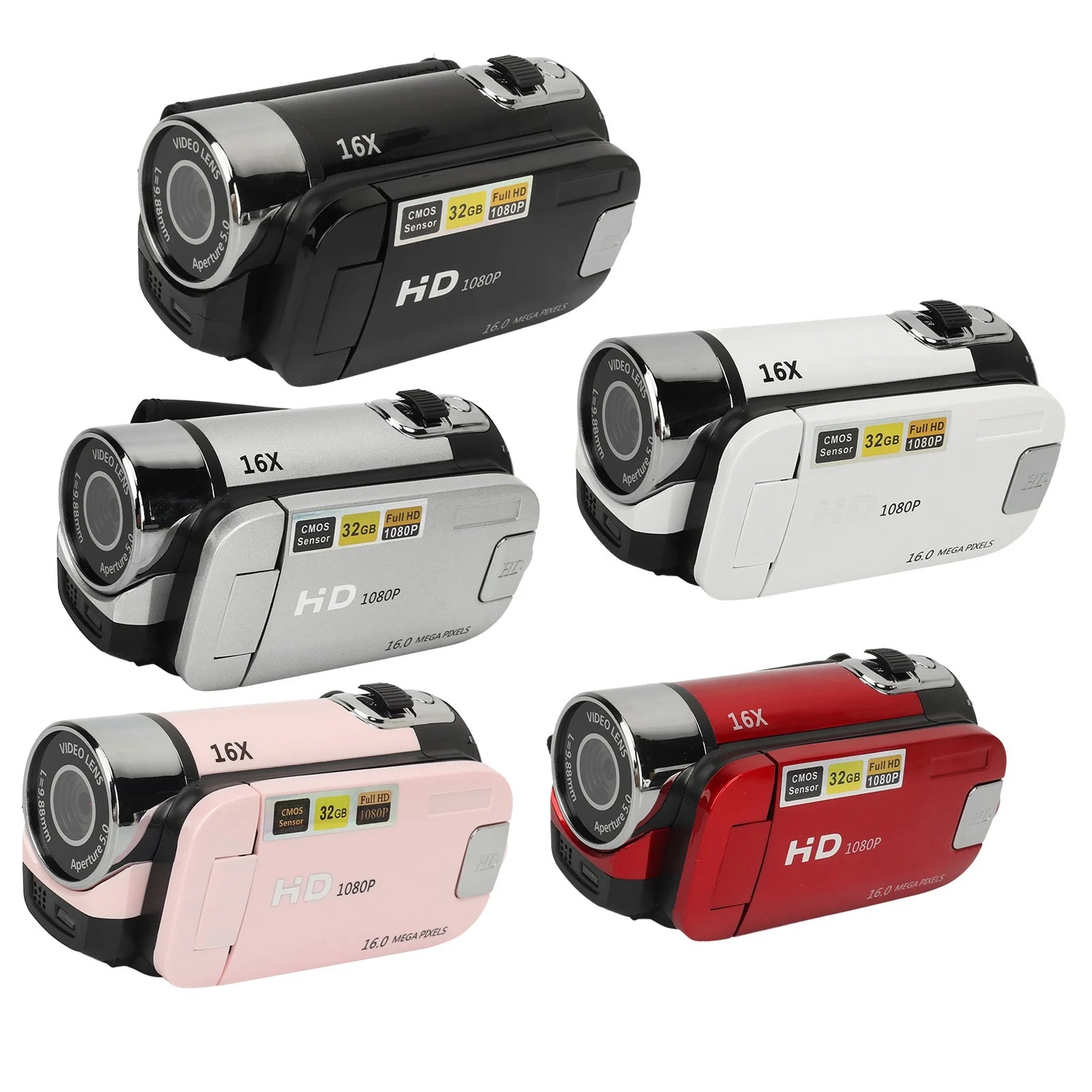 D90 1080P 16MP Digital Camera 2.4 Inch Rotatable Screen Camcorder 16X Zoom HD Video Recorder with Fill Light HD Video Camcorder