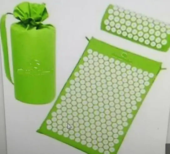 Acupressure Mat Massage Acupuncture Mat and Pillow Set  with Spike Points for Neck, Back and Stress Relief