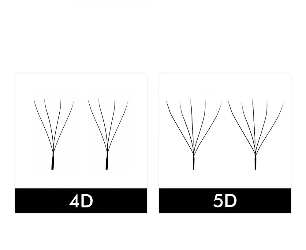 NATUHANA W-Shaped 4D 5D Volume Eyelash Extensions Premade Volume Fans W Shape Lashes Natural Soft False Eyelashes for Makeup