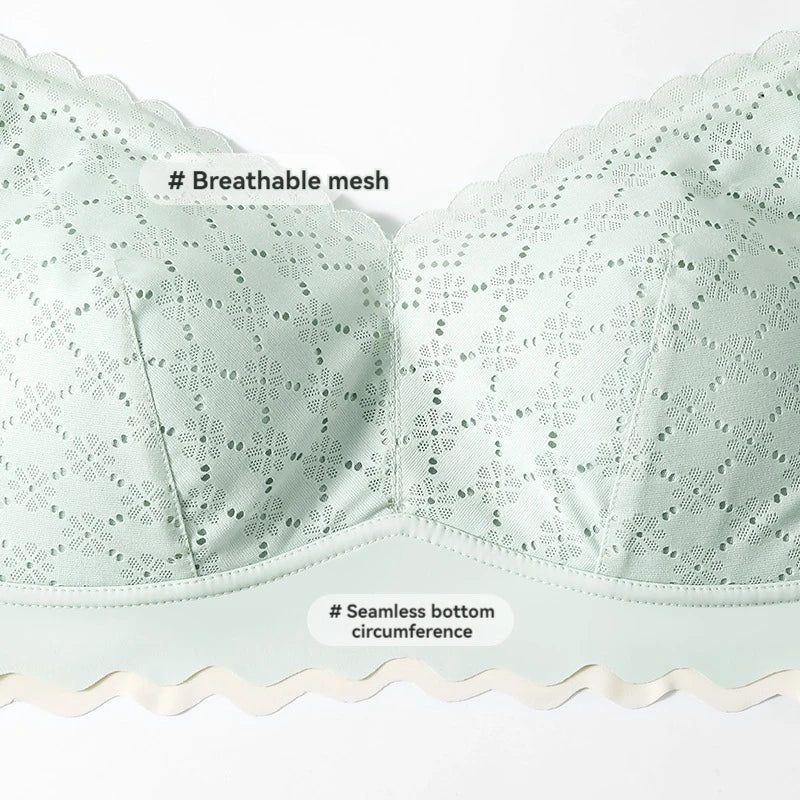 New Cotton Soft Comfortable Pregnant Women's Breastfeeding Bra Gathering Anti sagging and Steel Ring Free Women's Underwear