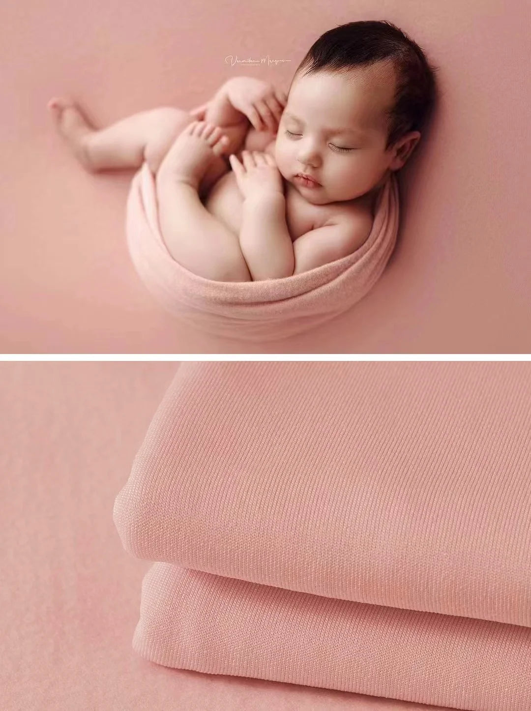 Newborn Photography Props Soft Wrap Blanket Backdrop Stretchable Fabrics for Baby Posing Studio Shooting Photo Accessories