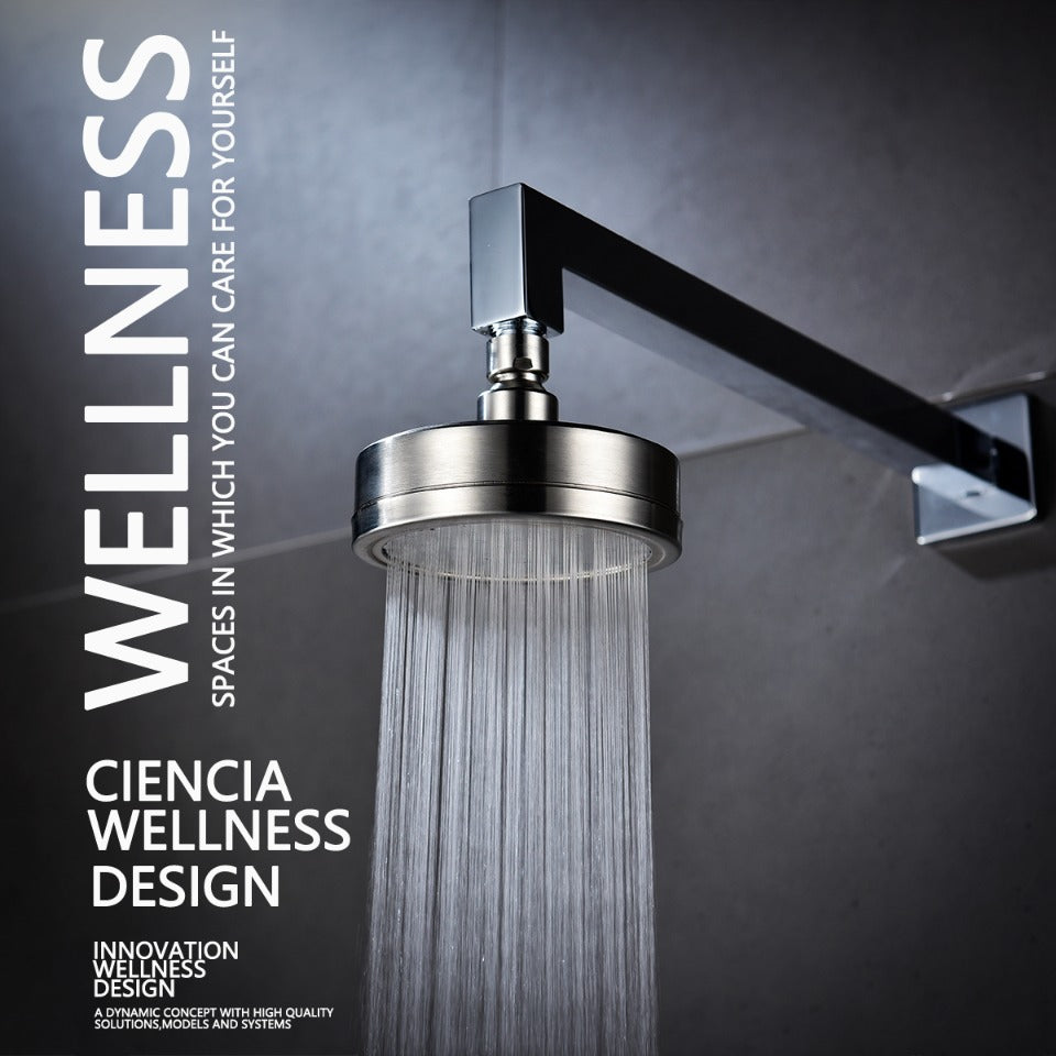 Rain Shower Head Boosting High Pressure High Flow Stainless Steel Rainfall Shower Head Adjustable Angles Bathroom Shower