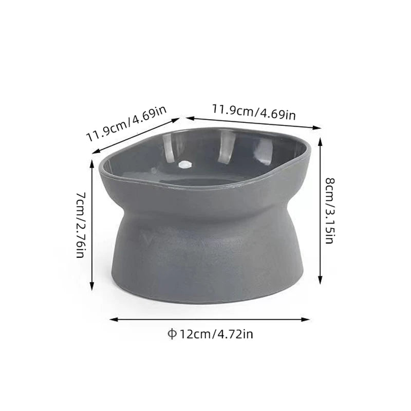 Dual-purpose Cat/Dog Food Bowl, Elevated Anti-Vomiting Cat Feeder Whisker Stress-Free Dog Plastic Cat Feeding Bowls