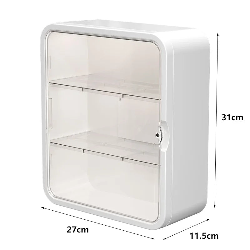 Wall hanging no punching family installation standing medical cabinet drug toy storage rack multi-layer storage box