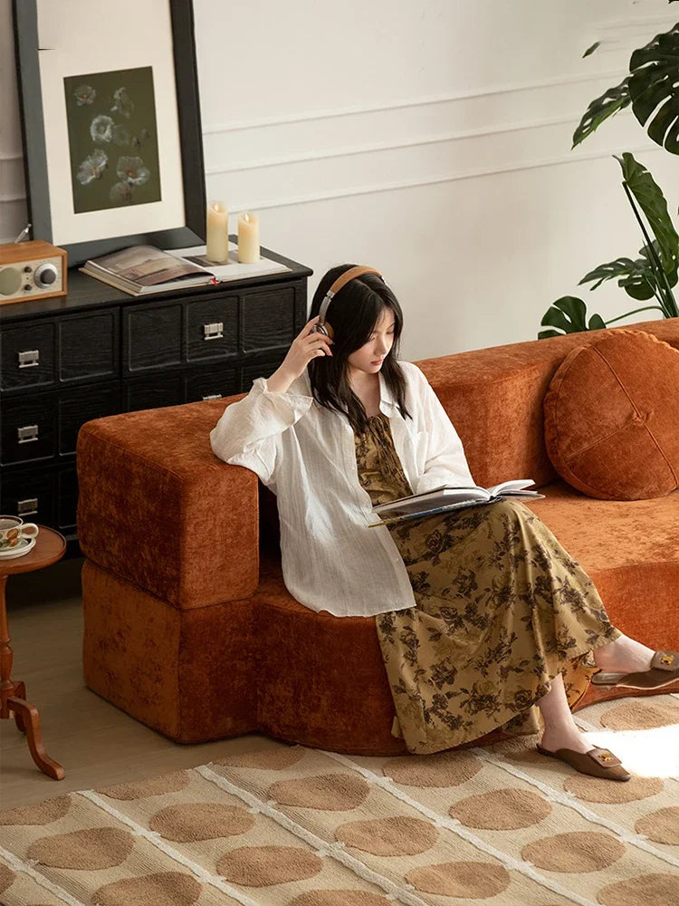 Teddy Sofa Multifunctional Transformable Vacuum Compression Sofa Bed Flip Foldable Washable Customizable Couch for Living Room