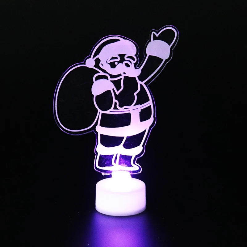 Christmas Personalized Acrylic LED Night Lights 2025 New Year Christmas Kids Gift Christmas Ornaments Atmosphere Lights