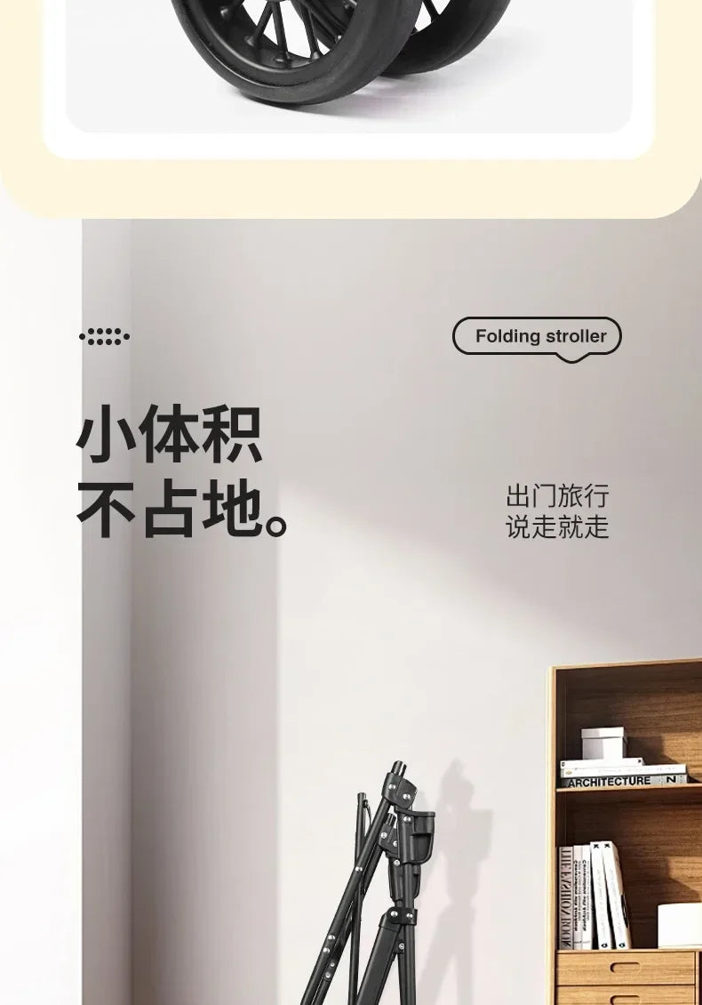 Pet Stroller Dog Cat Large and Small Dog Out Pet Cart Outdoor Travel Lightweight Foldable Cat Supplies