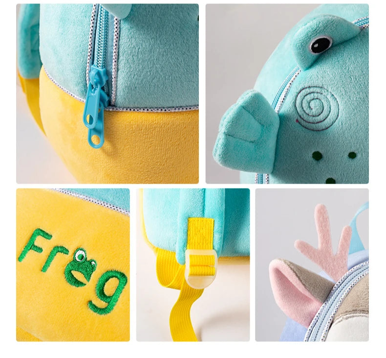 Popular Plush Backpack for Kindergarten Boys and Girls Children's Backpack for Babies Anti Lost Backpack for Babies Super Cute