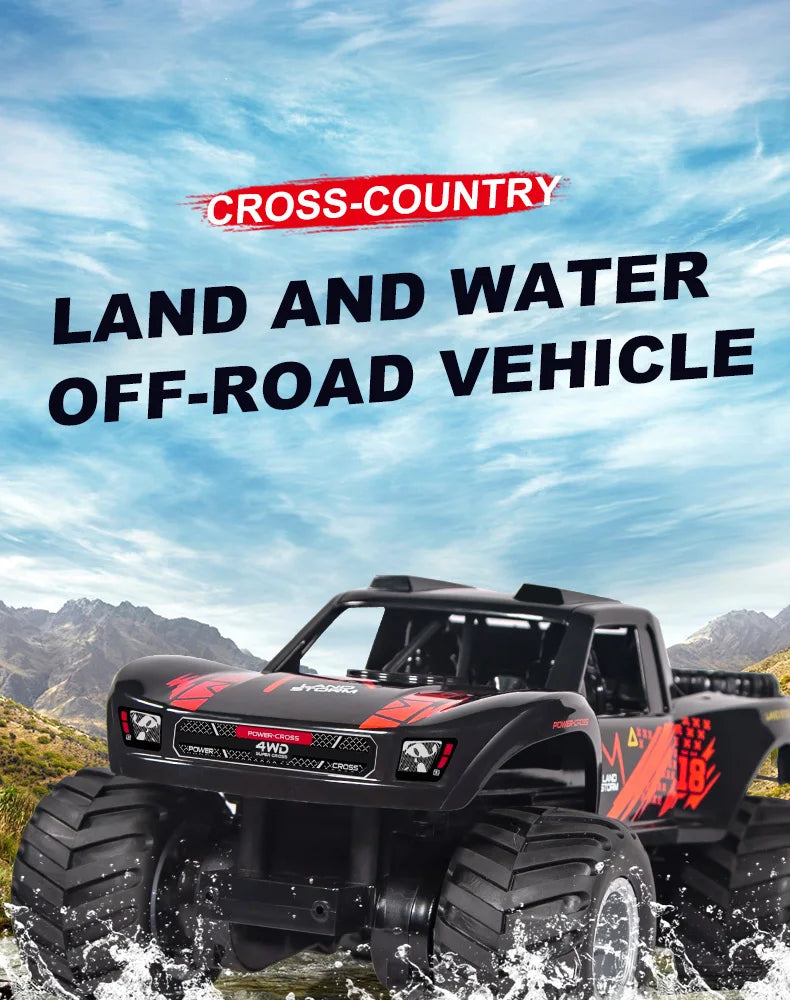 JJRC Q156 4WD 2.4G Amphibious Off-road Climbing RC Flip Stunt Car Racing All-terrain Waterproof Children's RC Toys Gifts