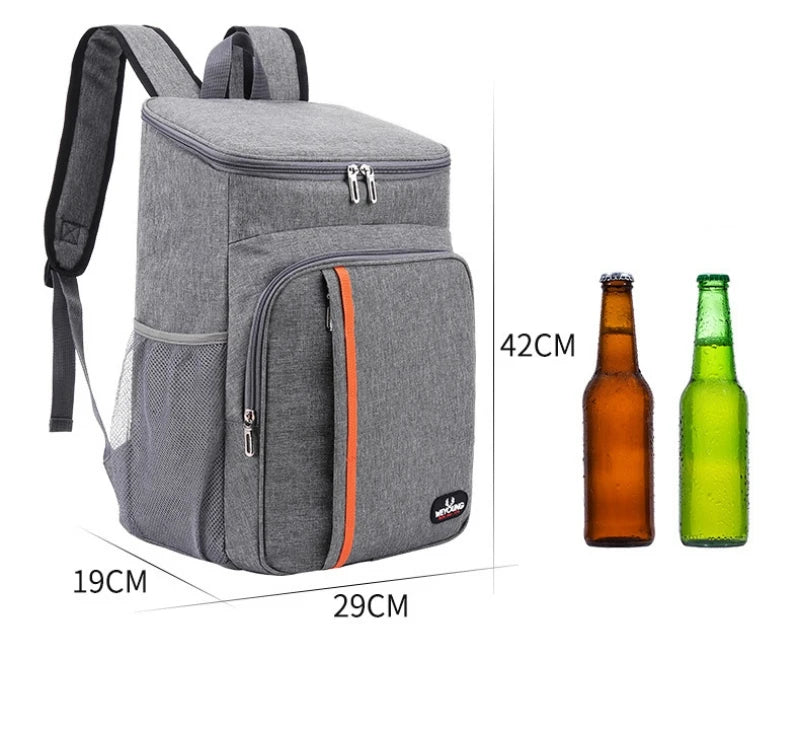 18L Portable Thermal Lunch Bag Food Box Durable Waterproof Cooler Ice Insulated Case Camping Oxford Dinner Backpacks Icebox